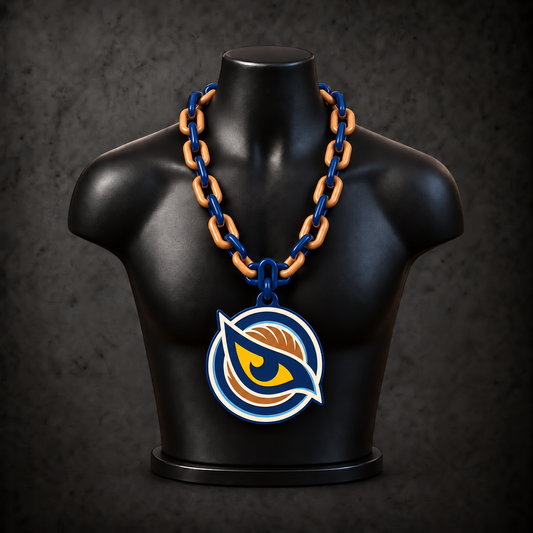 Vancouver Goldeneyes Classic Hype Chain on black display bust - Sign Guy