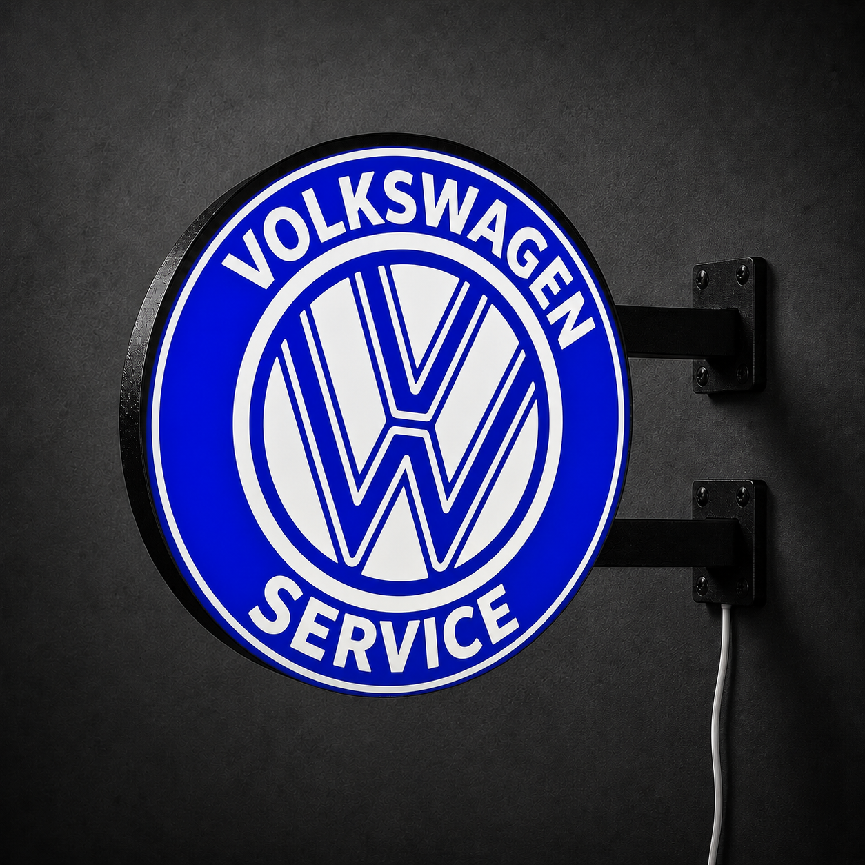 Vintage Volkswagen LED sign — right view