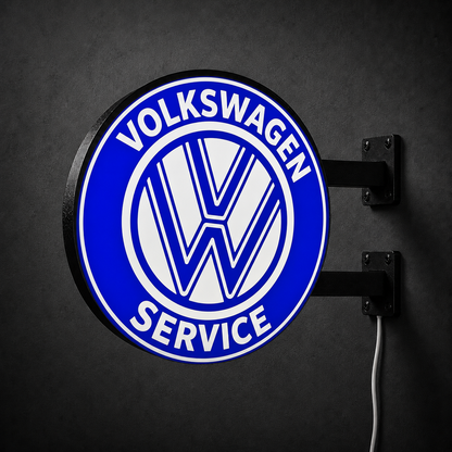 Vintage Volkswagen LED sign — right view