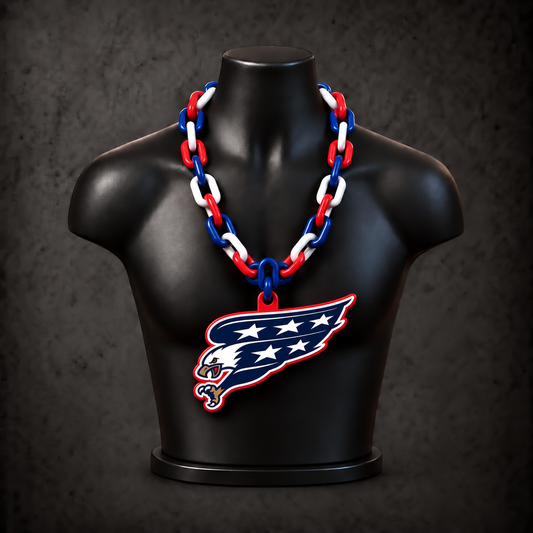 Washington Capitals Screaming Eagle Classic Hype Chain on black display bust