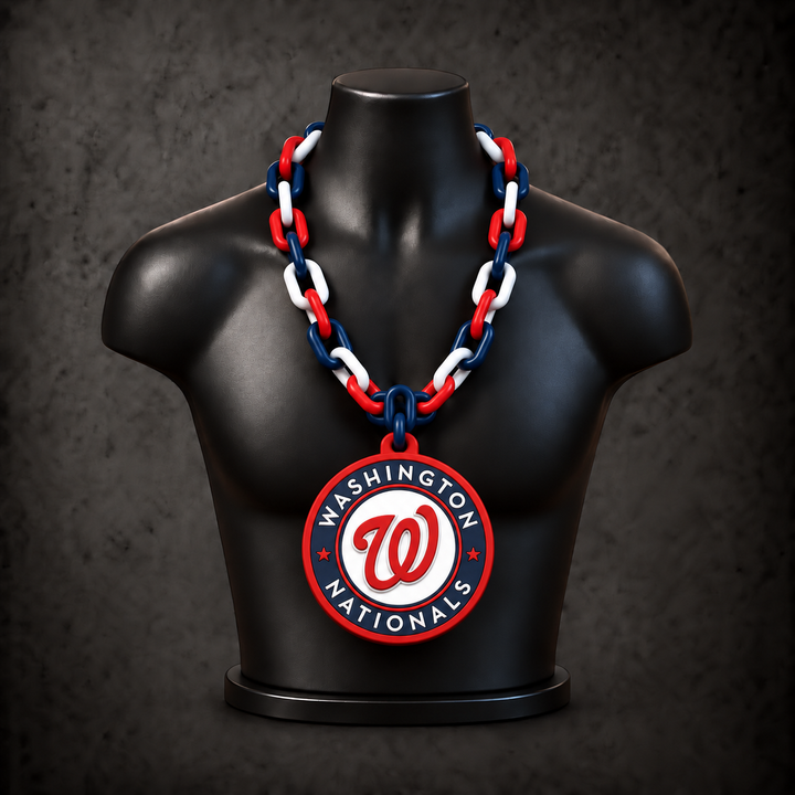 Washington Nationals Classic Hype Chain on black display bust - Sign Guy