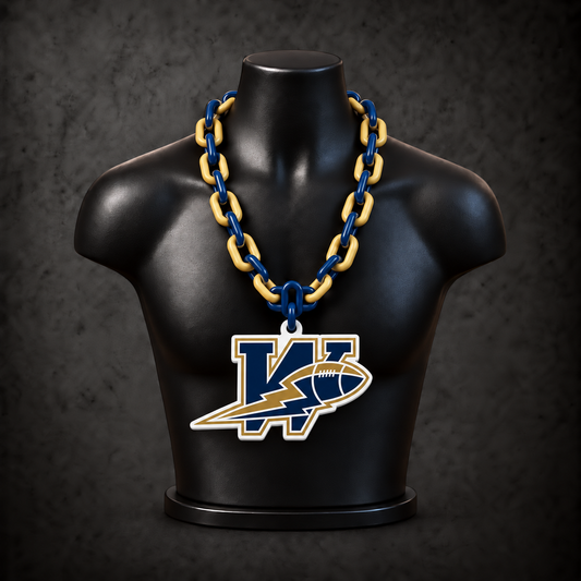 Winnipeg Blue Bombers Retro Classic Hype Chain on black display bust - Sign Guy